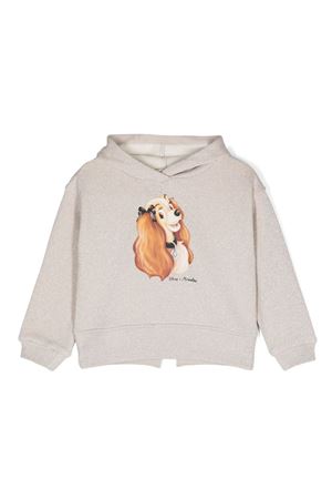 beige cotton hoodie MONNALISA KIDS | 19D60940050275